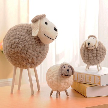 擺件家居飾品創意毛絨玩具歐式裝飾品綿羊公仔羊玩具擺件禮品禮物