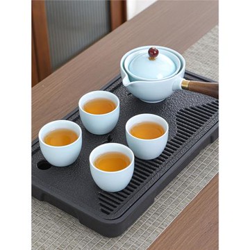 (免運)酒店功夫茶具套裝泡茶器側把壺2025新款懶人泡茶神器功夫喝茶家用