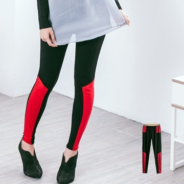 內搭褲 流行接色四面彈力內搭褲(XL~5L)onlyyou 中大尺碼 MIT台灣製【B8005】