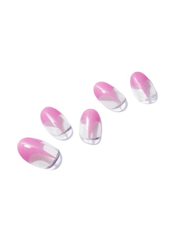 Space pink gel nail