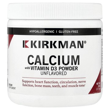 Kirkman Labs, 鈣與維生素 D3 粉，原味，8 盎司（227 克）