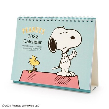 【震撼精品百貨】2022年 掛曆/年曆/手帳/桌曆 史努比 2022 線圈桌曆(藍色款)#74449 震撼日式精品百貨