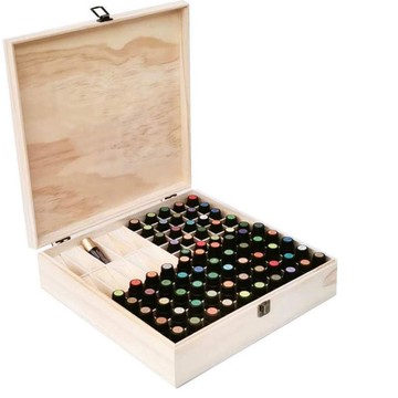 精油收納盒 大容量精油收納盒松木精油盒桌面收納展示架實木精油木箱【林之舍】