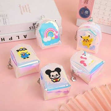 零錢袋🎀 少女心ins風透明果凍創意零錢包學生便攜迷你小書包卡通可愛錢包