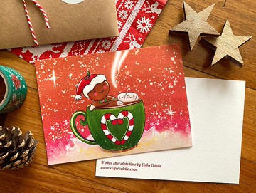 是時候來杯熱可可了 明信片