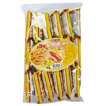 [家速配]上好佳歡樂小點心原味蝦條 90g(18小包)