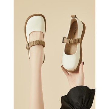 達芙妮瑪麗珍女軟皮軟底2026春季新款平底單鞋晚晚風溫柔法式女鞋