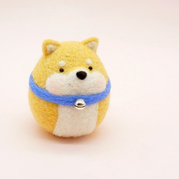 手工製柴犬 羊毛氈鑰匙圈吊飾冰箱貼胸針家居擺飾 柴柴聖誕禮物