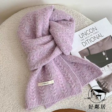 ❄冬季必備❄極舒適 圍巾女 女士秋冬圍巾 圍脖 保暖圍巾 韓系羊毛麻花針織圍巾女新款冬季氛圍感情侶保暖百搭護頸圍脖