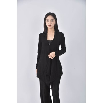 (M) liviana conti質感素色黑色外套二手衣