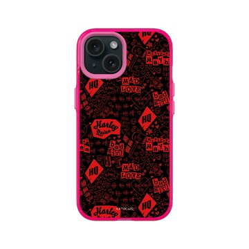 iPhone 15 Clear 粉漾桃 - Batman 蝙蝠俠 - 小丑女圖騰