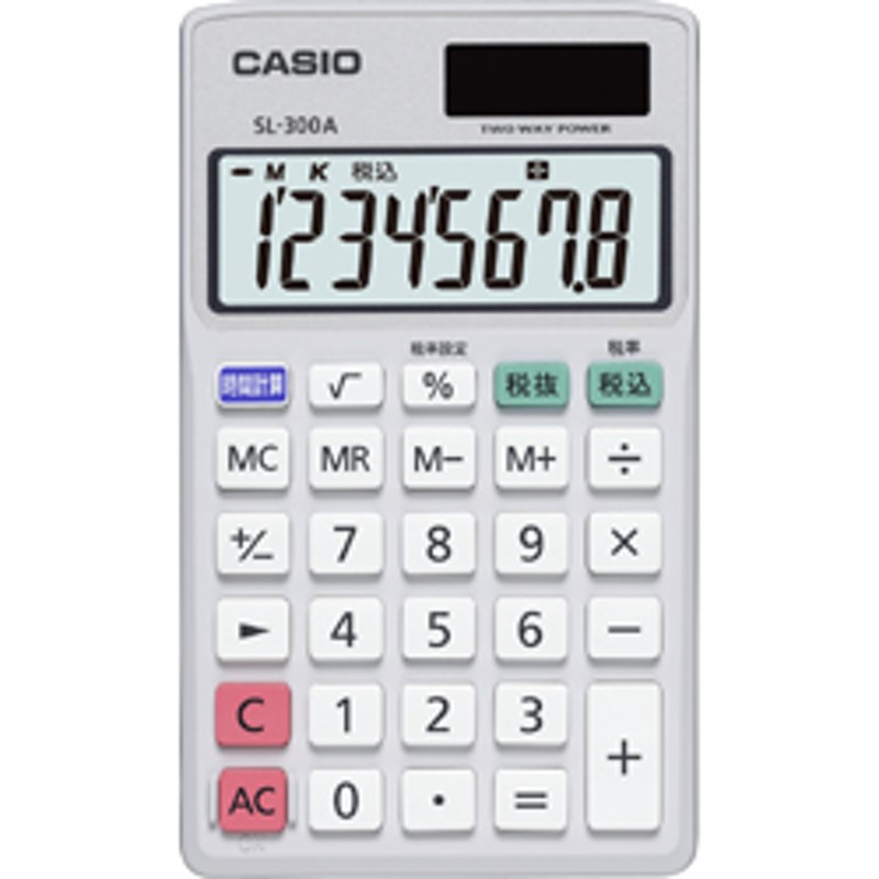 8桁　LINEポイント最大1.0%GET　CASIO(カシオ)　通販　卓上電卓　SL-300A　LINEショッピング