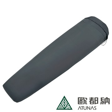 輕薄天鵝絨細刷毛保潔睡袋內套(A1ACFF01N深灰/露營/登山)