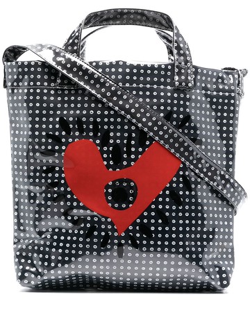 10 CORSO COMO - heart print tote bag - women - PVC - One Size - Black