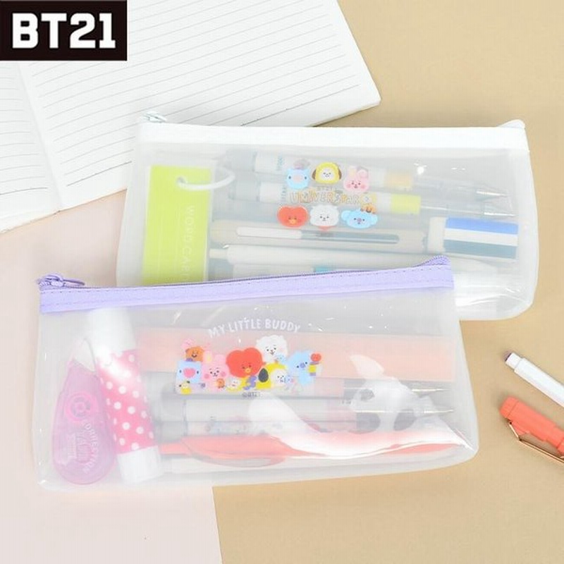 ペンケース Bt21 シンプル 筆箱 女の子 クリア ペンポーチ 透明 韓国 かわいい おしゃれ ポーチ 小物入れ ビーティーイシビル 高校生 中学生 キャラクター 通販 Lineポイント最大get Lineショッピング