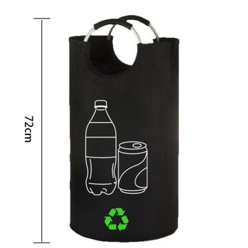 簡約牛津布可折疊鋁提手環大號玩具收納籃防水臟衣簍大容量浴室