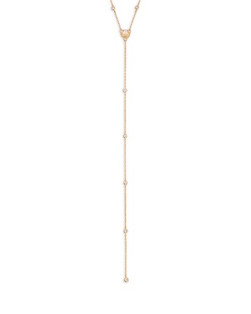 Ettika Santorini Cubic Zirconia Shell Lariat Necklace, 15-18