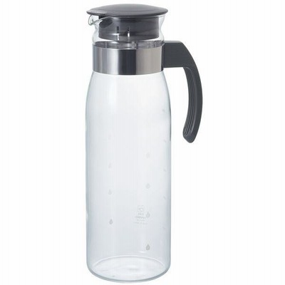 HARIO 耐熱ガラス製 冷水筒 ポット ピッチャー スリムN チャコールグレー 1400ml RPLN-14-CGR 1個