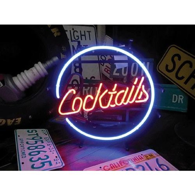 ネオンサイン カクテル COCKTAIL 2 BAR バー ネオン管 ネオンライト 店舗照明 ガレージ アメリカン雑貨 | LINEショッピング