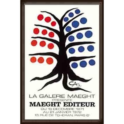 ポスター アート MAEGHT EDITEUR 1971（アレクサンダー カルダー） 額装品 ウッドハイグレードフレーム