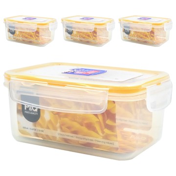 LocknLock 樂扣樂扣 P&Q長型保鮮盒 P-00031  4個  1個容器 + 1個蓋子