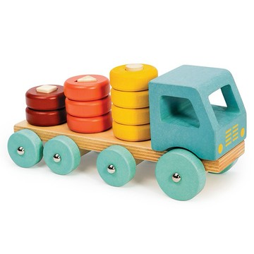 【美國 Mentari】配對輪胎運輸車(木製玩具/玩具車)
