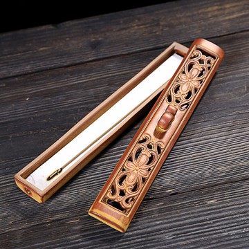 手工雕刻鏤空陶瓷臥香爐 室內紫砂熏香線香盒 沉香檀香器特價1入