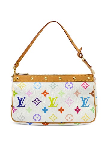 Louis Vuitton Pre-Owned - x Takashi Murakami 2003 2003 Pochette Accessoires clutch bag - women - PVC - One Size - White