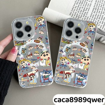 小新涂鸦Magsafe磁吸充電iPhone16 蘋果15 14 13 12mini 11 Pro保護殼 防摔手機殼