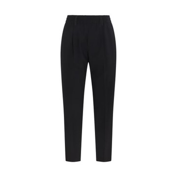 Brunello Cucinelli - Black Virgin Wool Stretch Pants