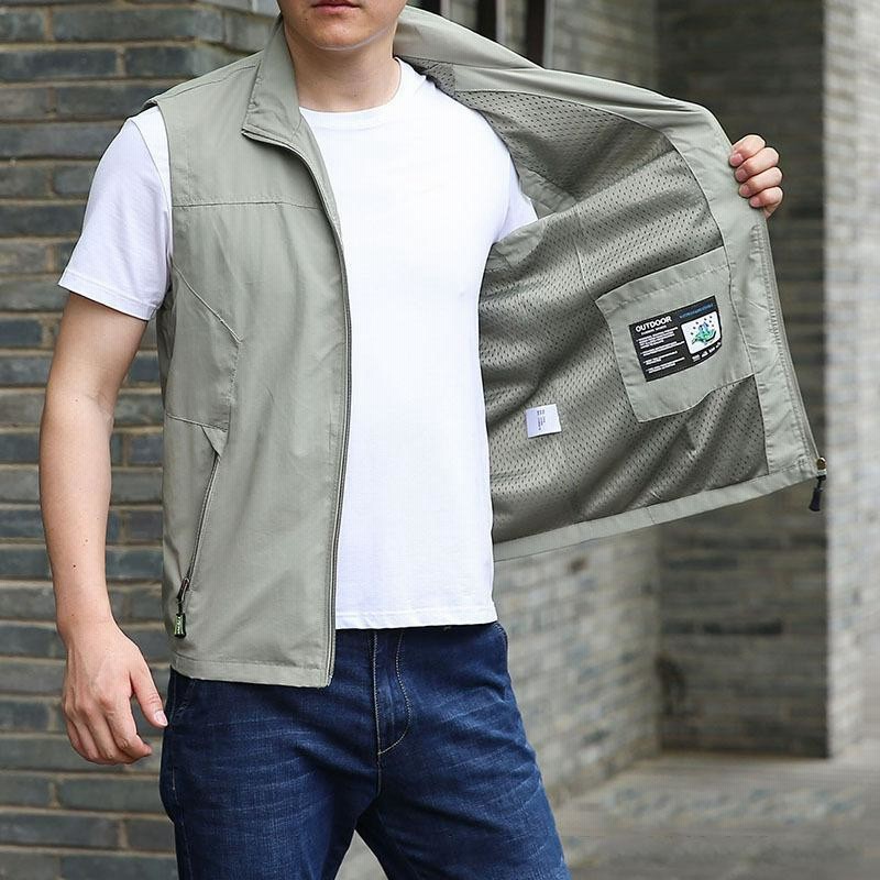 ファッションなデザイン メンズ 多機能 メッシュベスト お釣りベスト アウトドア作業服