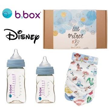b.box × 迪士尼 彌月禮盒｜寶寶的第一份祝福(PPSU奶瓶(180ml+240ml)+三角圍兜){{外島不配送}}