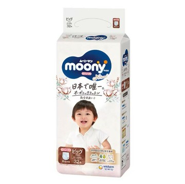 Natural Moony 日本頂級版紙尿褲 褲型 XL號 32片 X 4入