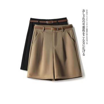西裝短褲女春夏季新款五分褲子高腰a字闊腿褲顯瘦垂感休閑西褲潮