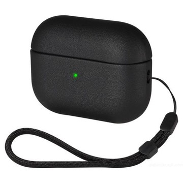 簡約純色皮紋適用airpods pro2代蘋果無線藍牙耳機套高級感3代1代