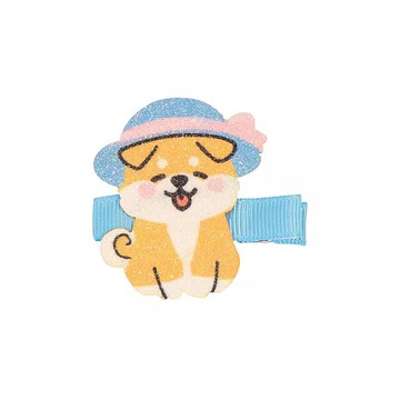 Cutie Bella 毛小孩髮夾 全包布手工髮飾 柴犬