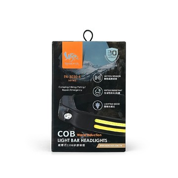 【廠商直送】RONEVER感應式COB矽膠二燈條頭燈