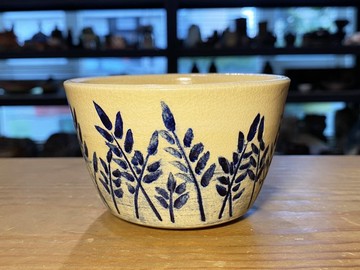 手作陶杯 | 陶刻花草