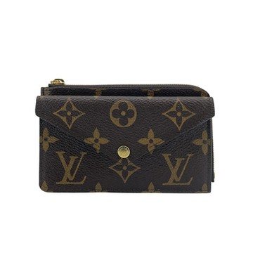 Louis Vuitton Recto Verso 帆布印花拉鍊卡片/零錢包(M69431-咖)
