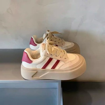 🔥台灣出貨🔥德訓鞋女百搭厚底鬆糕鞋圓頭醜萌鞋學生闆鞋子女鞋老爹鞋 厚底