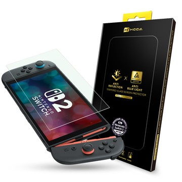 hoda 任天堂 Nintendo Switch 2 抗藍光AR抗反射玻璃保護貼 (德國萊因TÜV RPF20認證)