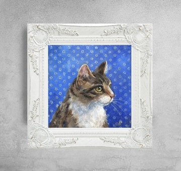 貓畫原創油畫家居裝飾藝術