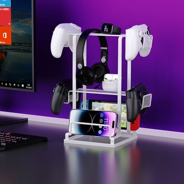 【五金 熱銷】遊戲機手柄支架耳機支架遊戲機置物架手機支架書桌置物架潮玩支架 優選