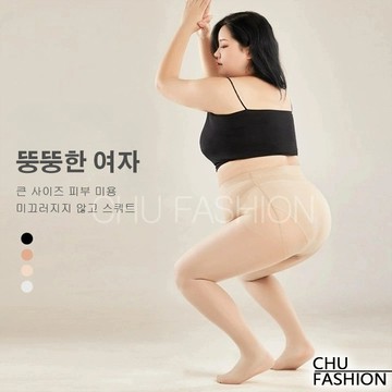 CHU FASHION 大尺碼絲襪棉花糖女孩夏季超薄款防勾絲不掉襠