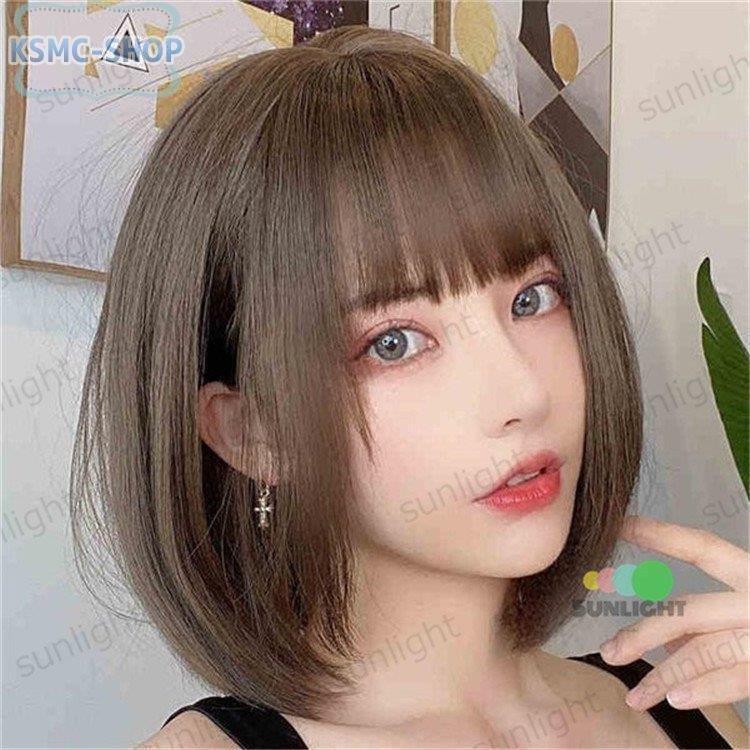 現金特価】 ウィッグ ショート ボブ ナチュラル 自然 かつら フルウィッグ ブラウン 茶髪 ウィッグ ショート ボブ ナチュラル 自然 かつら フルウィッグ ブラウン 茶髪