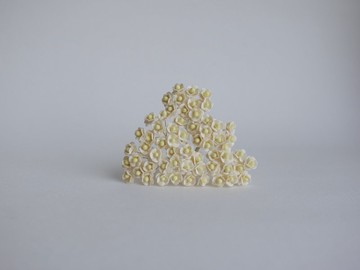 紙花，供應100朵加拿大銀蓮花，尺寸0.8厘米，象牙色