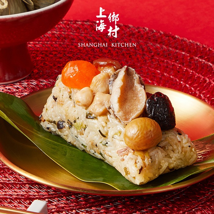 端午節快樂✨ |【上海鄉村】無錫鮑魚干貝粽(3入)(180gx3入)【墊腳石】端午節 粽子 端粽