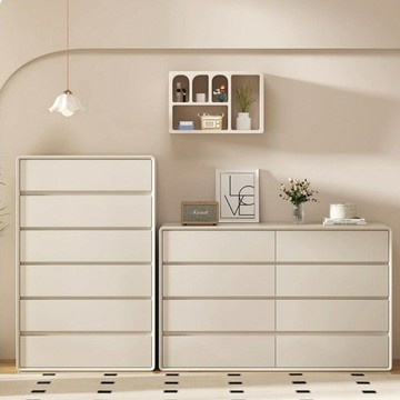 免運 開發票  輕奢全實木臥室奶油風五斗櫃家用八斗現代簡約抽屜式多層收納櫃 快速出貨