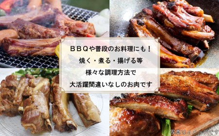  豚 豚肉 スペアリブ ブロック 豚肉 3.5kg 骨付き 不揃い 6～8袋 冷凍 宮崎県産 BBQ バーベキュー キャンプ 煮込み 真空包装 収納スペース 送料無料 豚肉 かたまり 豚肉 塊 照り焼き 甘辛煮 普段使い おかず 豚肉