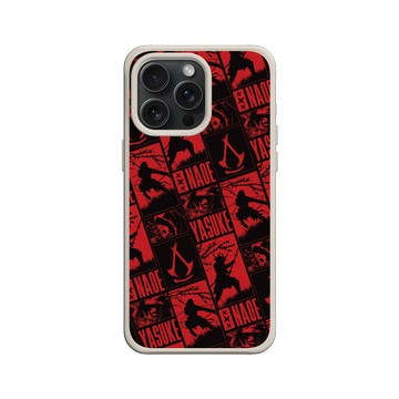 iPhone 15 Pro Max SolidX 貝殼灰 - Assassin's Creed - Assassin's Creed® Shadows - Manga pattern